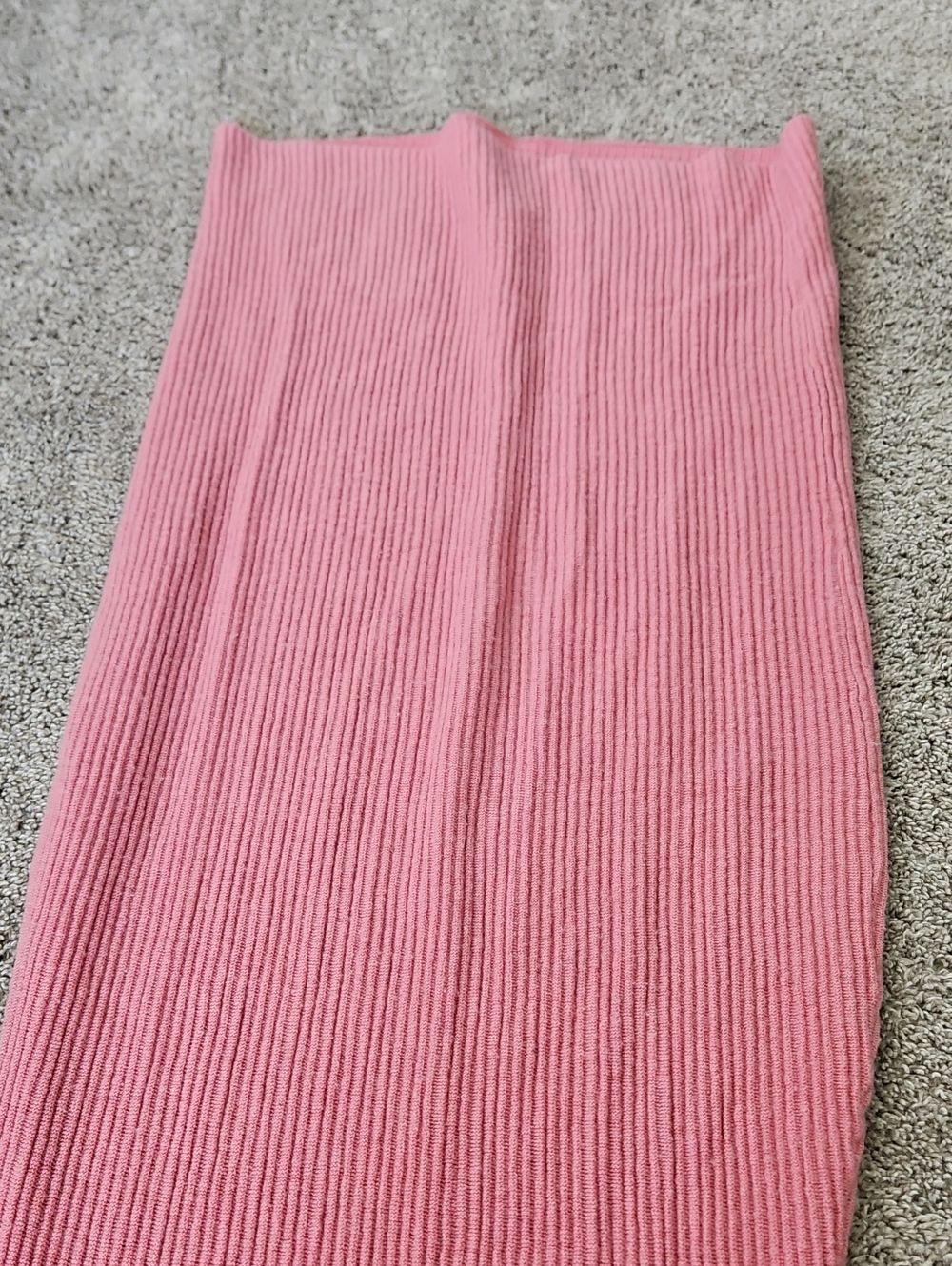 Staud  Pink Ribbed Long-Sleeve Midi Dress S - Picture 12 of 12